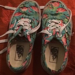 Girls vans pink flamingo